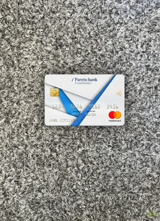 Norvège Pareto Bank Mastercard photolook , avant